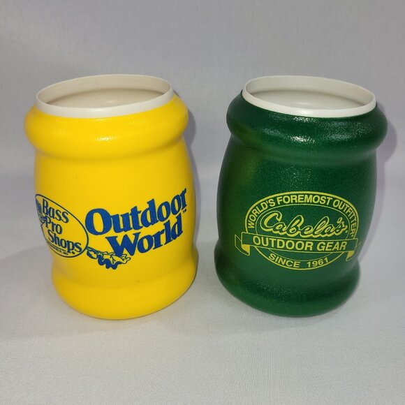 Bass Pro & Cabelas Tuffoams Can Drink Cozie Holder Cozy Set 2 Vintage 90s Sleeve - Picture 1 of 1